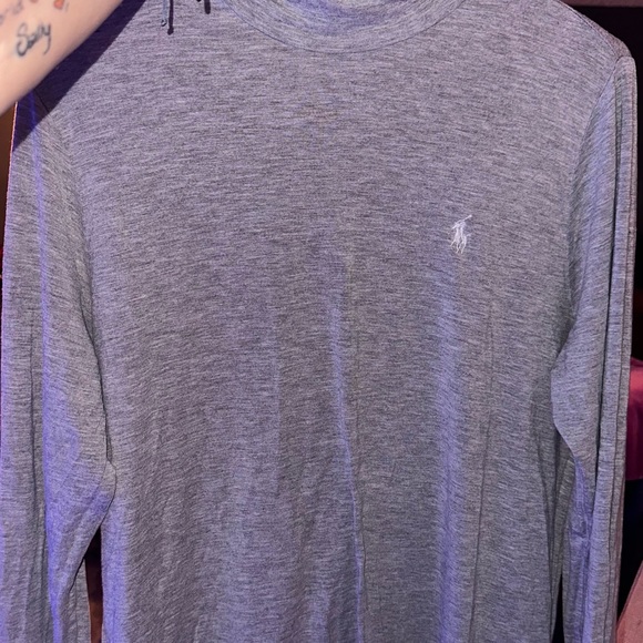 Ralph Lauren T-Shirt Womens XL Gray Pony Logo Turtleneck Long Sleeve - Picture 8 of 10